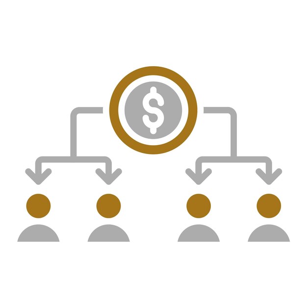 Estilo del icono de distribución de diseño vectorial