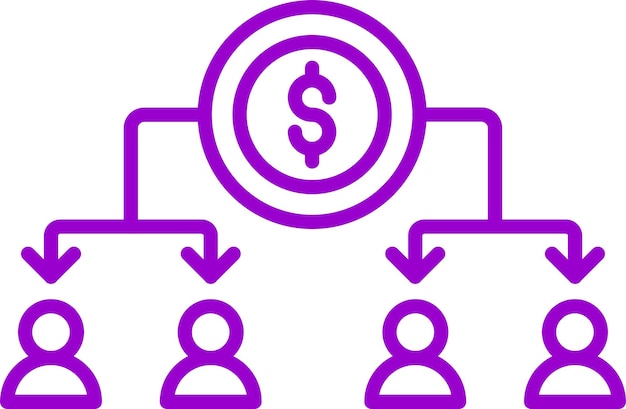 Estilo del icono de distribución de diseño vectorial