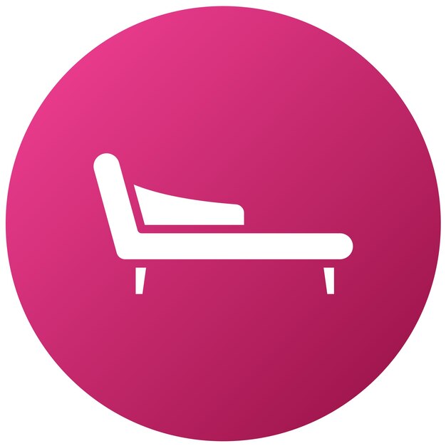Estilo del icono del diván de diseño vectorial