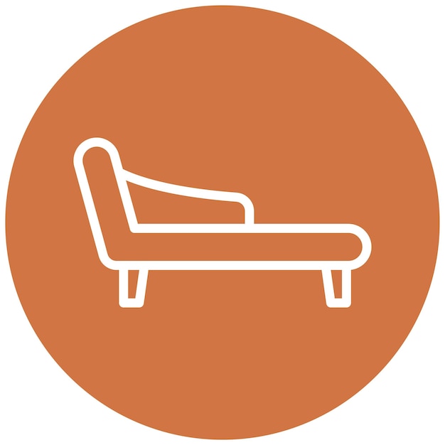Estilo del icono del diván de diseño vectorial