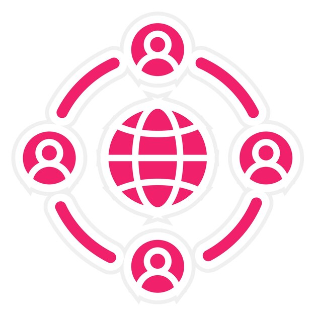 Estilo de icono de diversidad de diseño vectorial