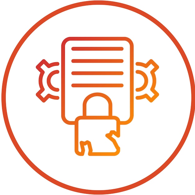 Estilo del icono de divulgación de violación de diseño vectorial