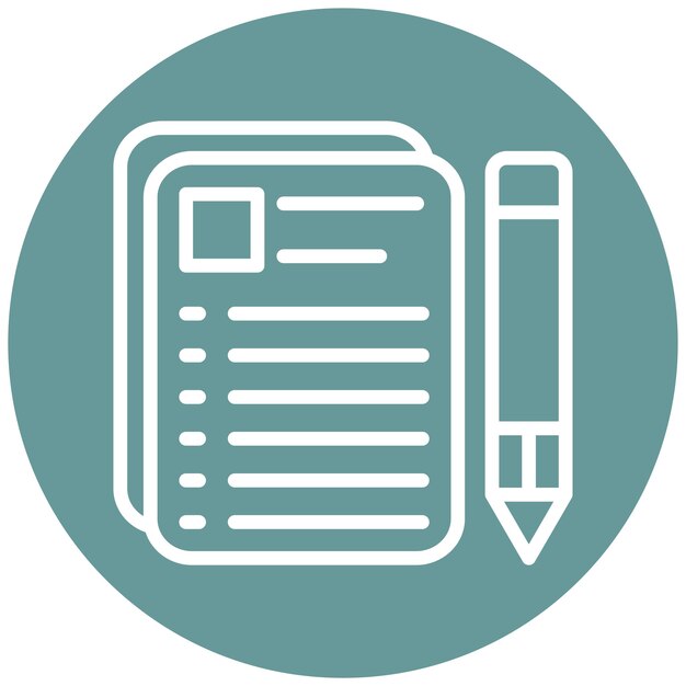 Estilo del icono de la documentación de diseño vectorial