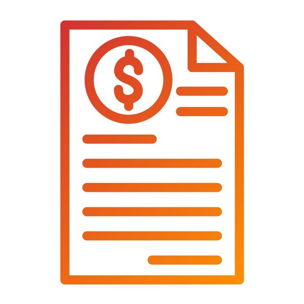 Estilo del icono de la documentación empresarial de diseño vectorial