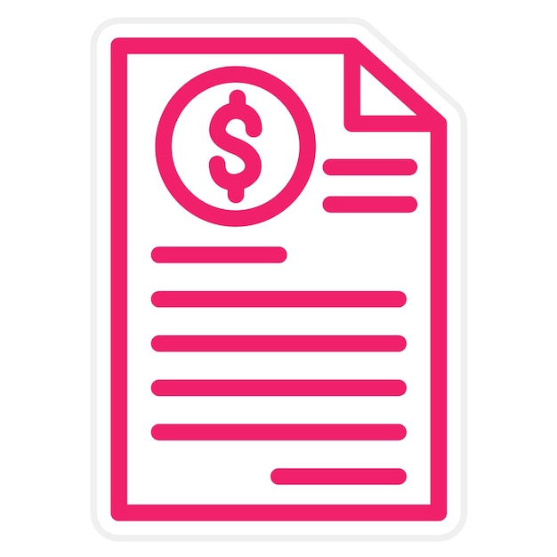 Estilo del icono de la documentación empresarial de diseño vectorial