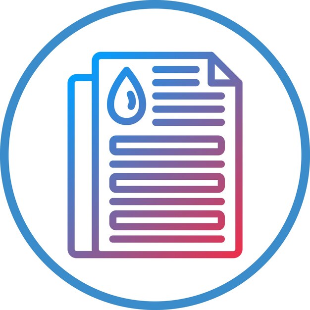 Estilo del icono del documento de aceite