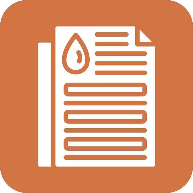 Estilo del icono del documento de aceite