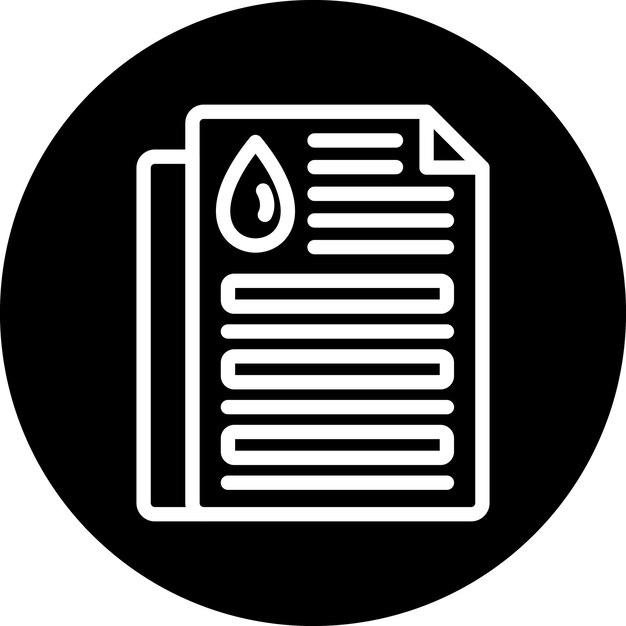 Estilo del icono del documento de aceite