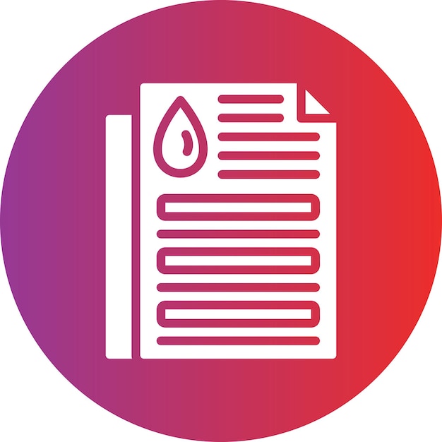 Estilo del icono del documento de aceite