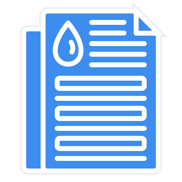 Estilo del icono del documento de aceite