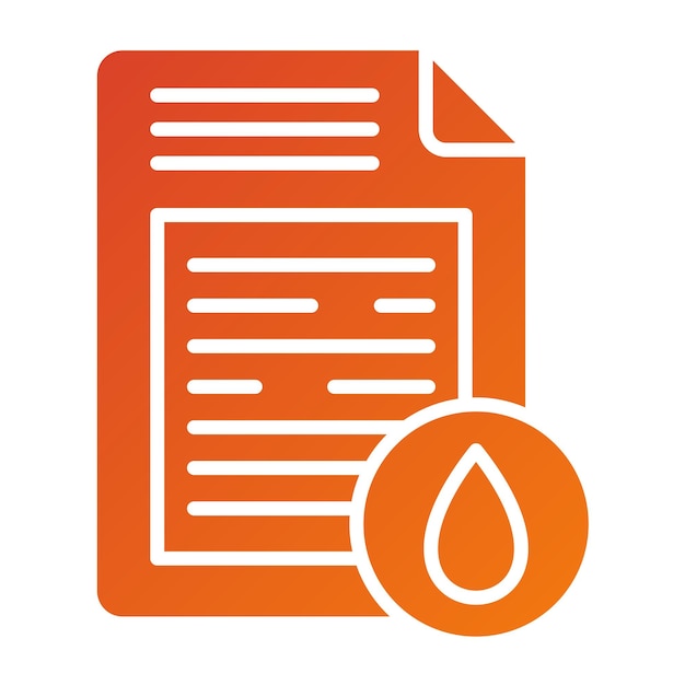 Estilo del icono del documento de aceite
