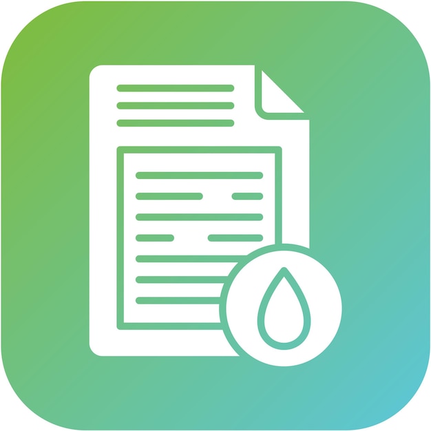 Estilo del icono del documento de aceite