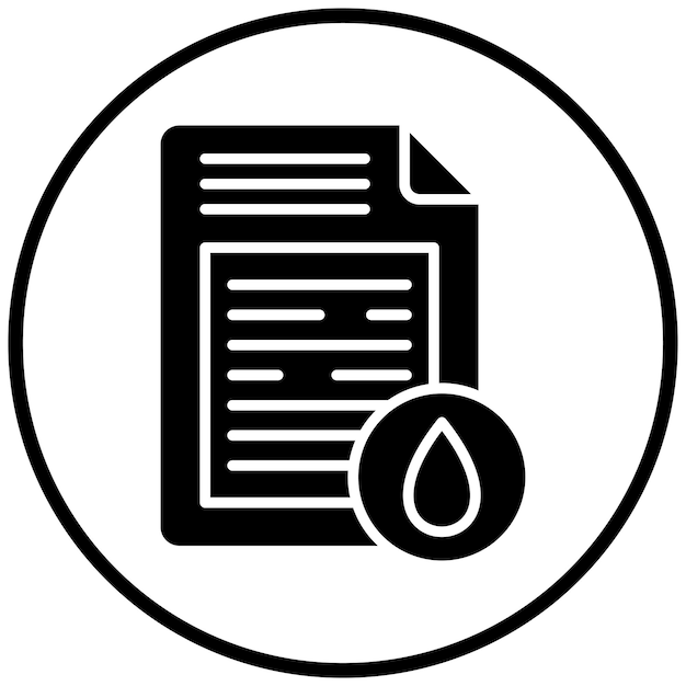 Estilo del icono del documento de aceite
