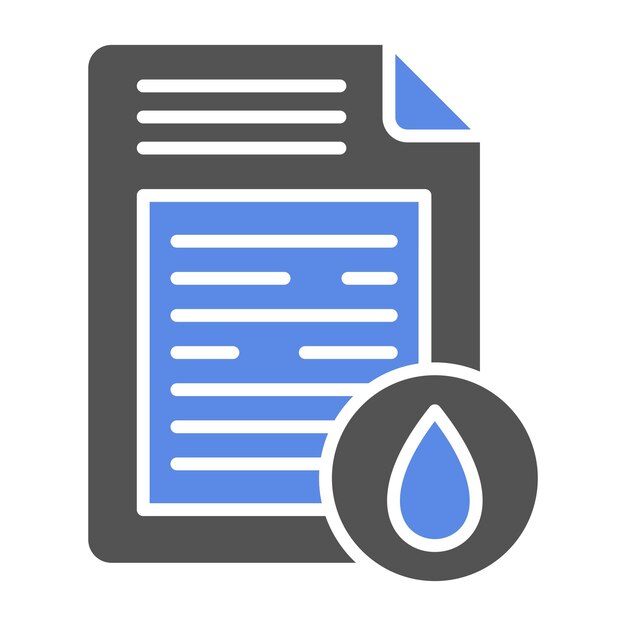 Estilo del icono del documento de aceite