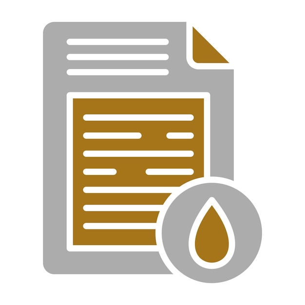 Estilo del icono del documento de aceite