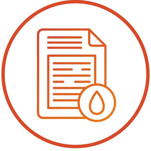 Estilo del icono del documento de aceite