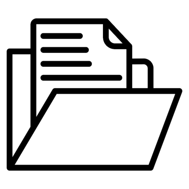 Estilo del icono del documento de diseño vectorial
