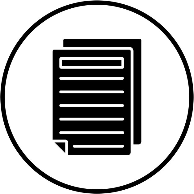 Estilo del icono del documento de diseño vectorial
