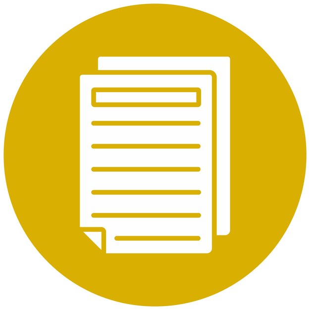 Estilo del icono del documento de diseño vectorial