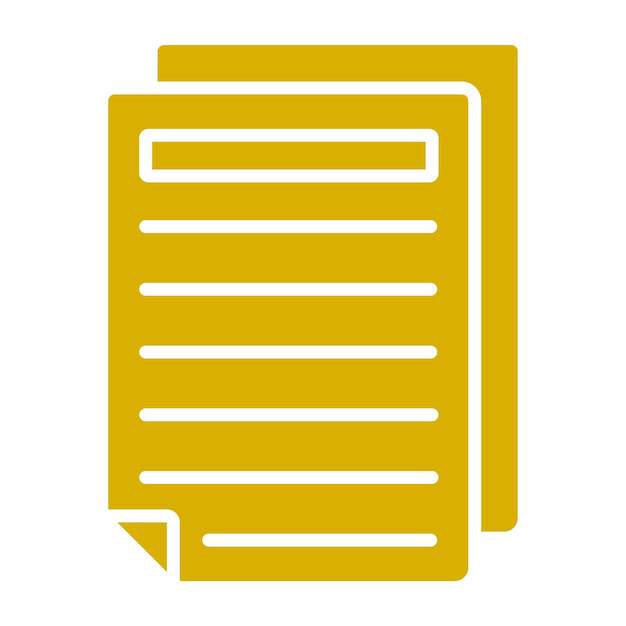 Estilo del icono del documento de diseño vectorial