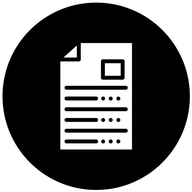 Estilo del icono del documento de diseño vectorial