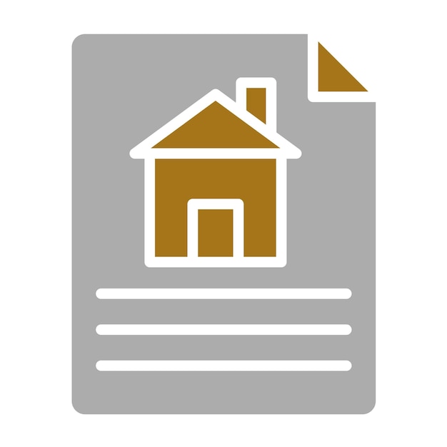 Estilo del icono de los documentos de diseño vectorial de la casa