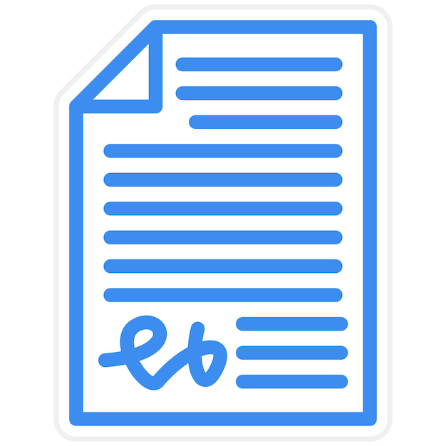 Estilo del icono de los documentos de diseño vectorial