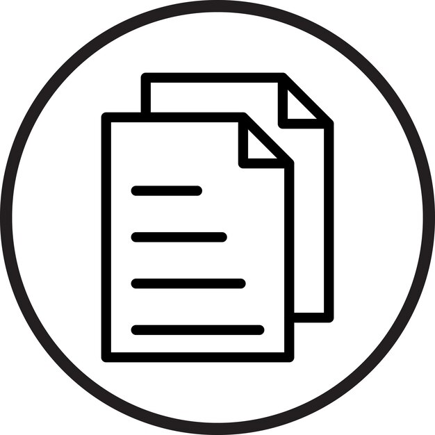 Estilo del icono de los documentos de diseño vectorial