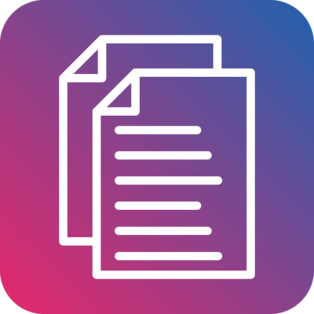 Estilo del icono de los documentos de diseño vectorial