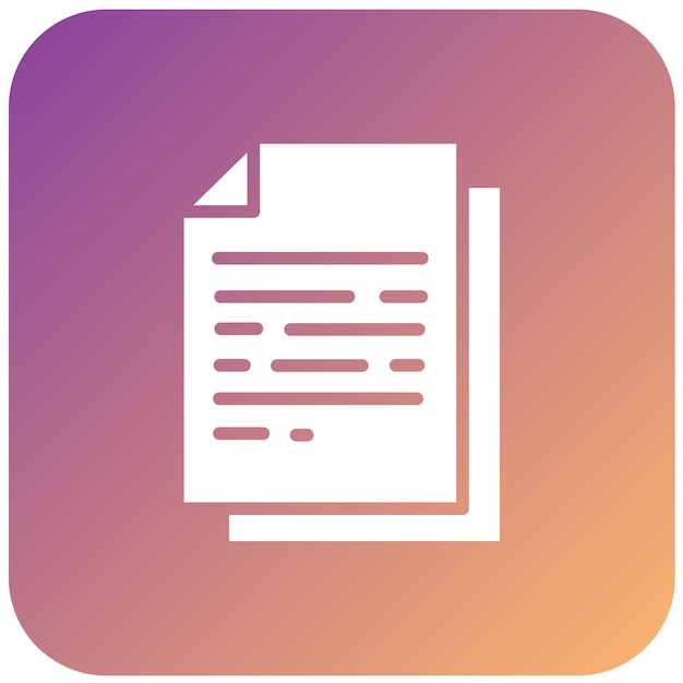 Estilo del icono de los documentos de diseño vectorial