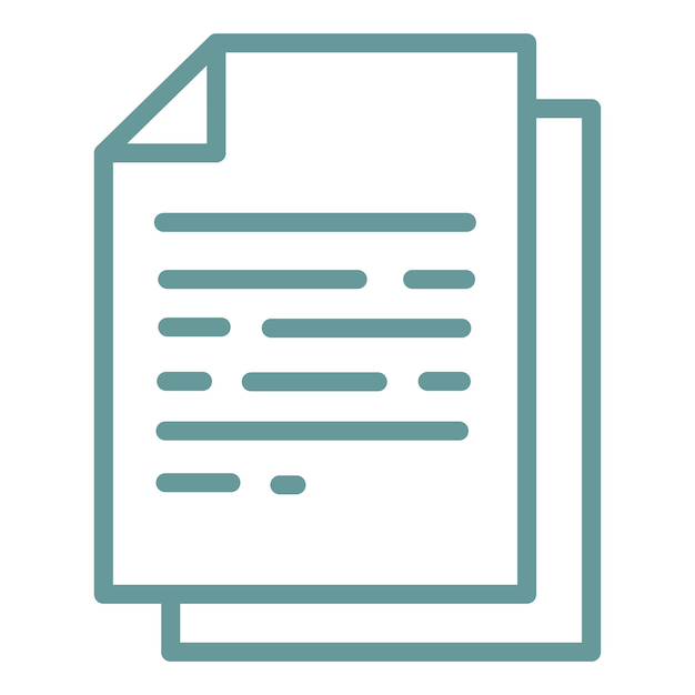 Estilo del icono de los documentos de diseño vectorial