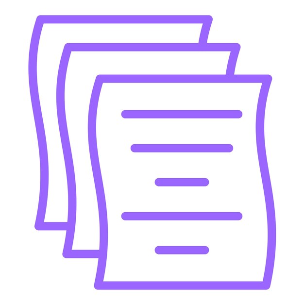 Estilo del icono de los documentos de diseño vectorial