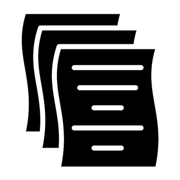 Estilo del icono de los documentos de diseño vectorial