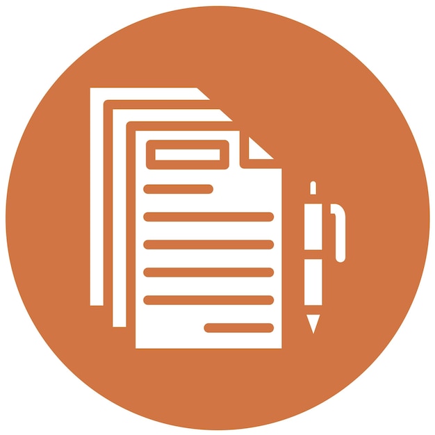 Estilo del icono de los documentos de diseño vectorial