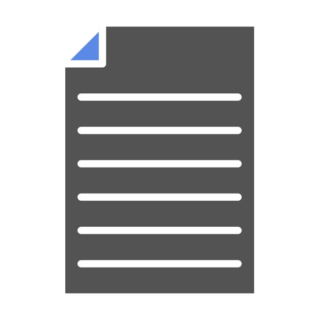 Estilo del icono de los documentos de diseño vectorial