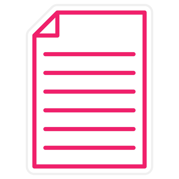 Estilo del icono de los documentos de diseño vectorial