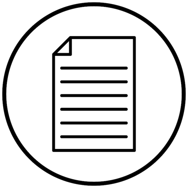 Estilo del icono de los documentos de diseño vectorial