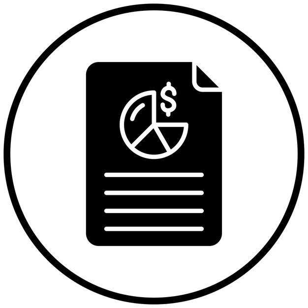 Estilo del icono de los documentos de diseño vectorial
