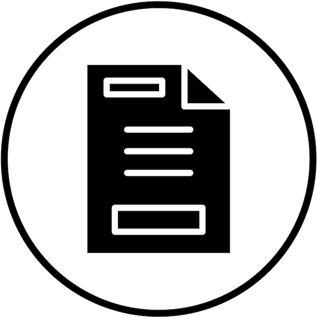 Estilo del icono de los documentos de diseño vectorial