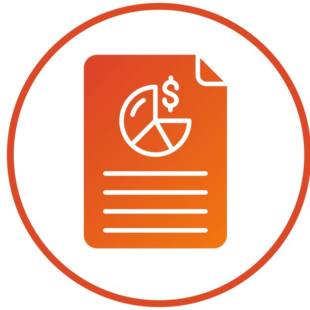 Estilo del icono de los documentos de diseño vectorial
