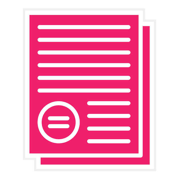 Estilo del icono de los documentos de diseño vectorial
