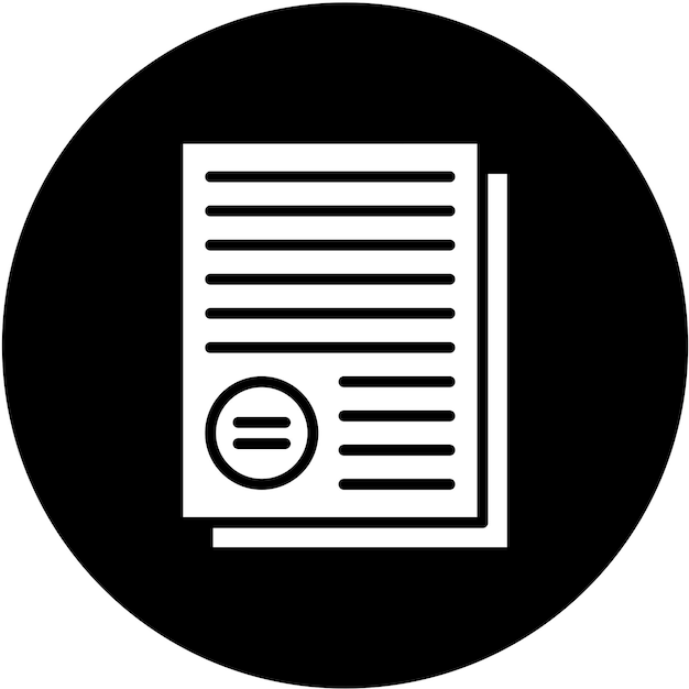 Estilo del icono de los documentos de diseño vectorial