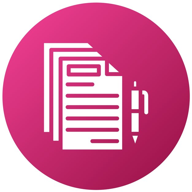 Estilo del icono de los documentos de diseño vectorial