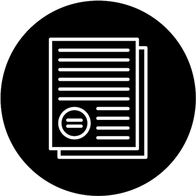 Estilo del icono de los documentos de diseño vectorial