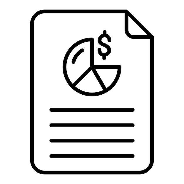 Estilo del icono de los documentos de diseño vectorial