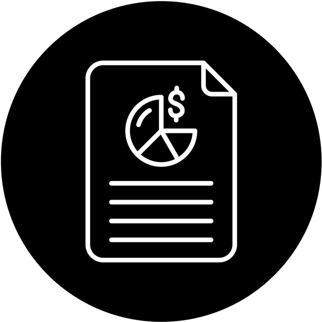 Estilo del icono de los documentos de diseño vectorial