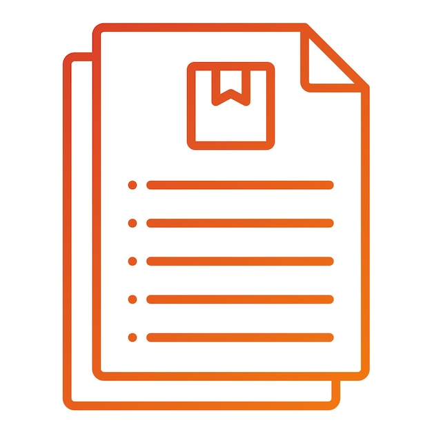 Estilo del icono de los documentos del paquete de diseño vectorial