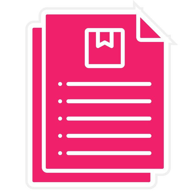 Estilo del icono de los documentos del paquete de diseño vectorial