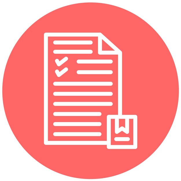 Estilo del icono de los documentos de producto de diseño vectorial
