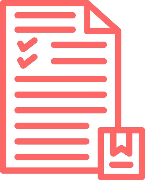 Estilo del icono de los documentos de producto de diseño vectorial
